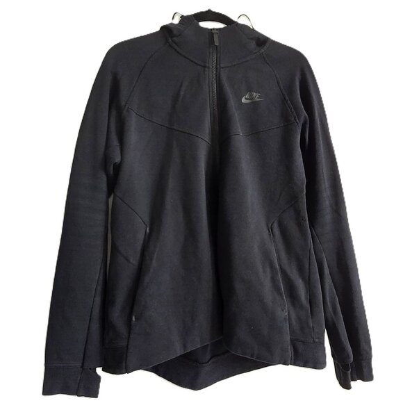 Retired NIKE Tech Fleece Full-Zip Hoodie - Black - Women's - Size XL - Picture 1 of 11
